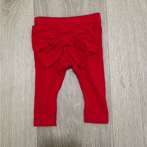 Cat & Jack Baby Girl Red Leggings with Bow on Back